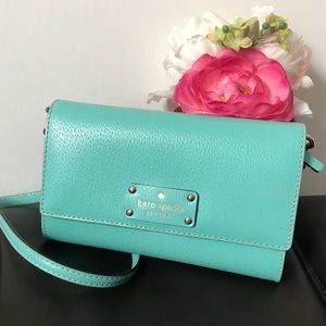 Kate Spade mint color crossbody purse